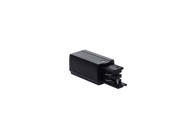 Photo ALIMENTATION DROITE NOIR ACCESSOIRE POUR RAILS 3 ALLUMAGES REFERENCES R1NR - R2NR -  R3NR | Ref : ALDNR