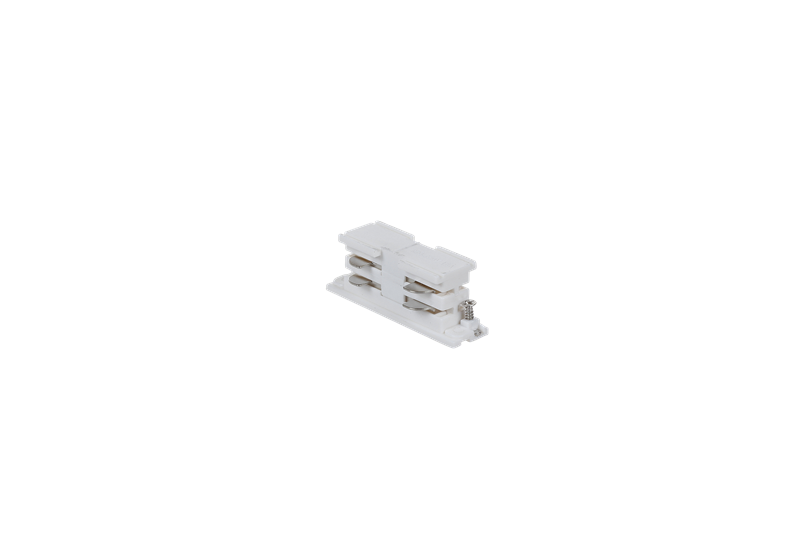 Photo RACCORD EN LIGNE BLANC POUR RAILS 3 ALLUMAGES REFERENCES R1BL - R2BL - R3BL | Ref : CODMBL