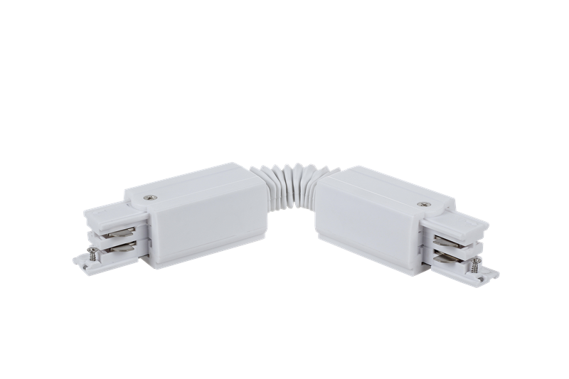 Photo ANGLE REGLABLE BLANC POUR RAILS 3 ALLUMAGES REFERENCES R1BL - R2BL - R3BL | Ref : COFBL