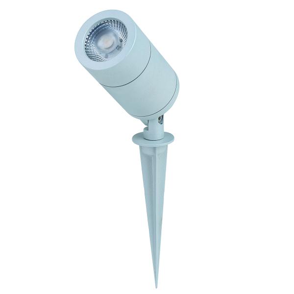 Photo 3000K SPOT PIQUET LED ALU GRIS 10W-IP65 | Ref : EN103AL