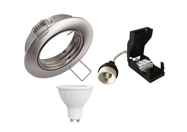 Photo KIT SPOT LED ALU BROSSE FIXE 4000K | Ref : KITSPABF4