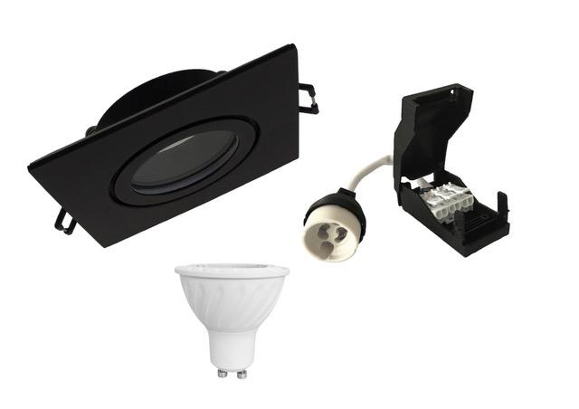 Photo KIT SPOT LED IP65 BBC NOIR CARRE 4000K | Ref : KITSPCN4
