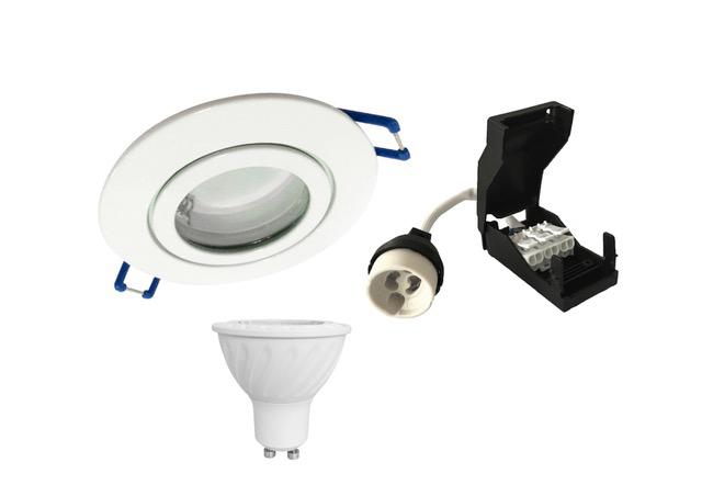 Photo KIT SPOT LED IP65 BBC BLANC ROND 3000K | Ref : KITSPRB3