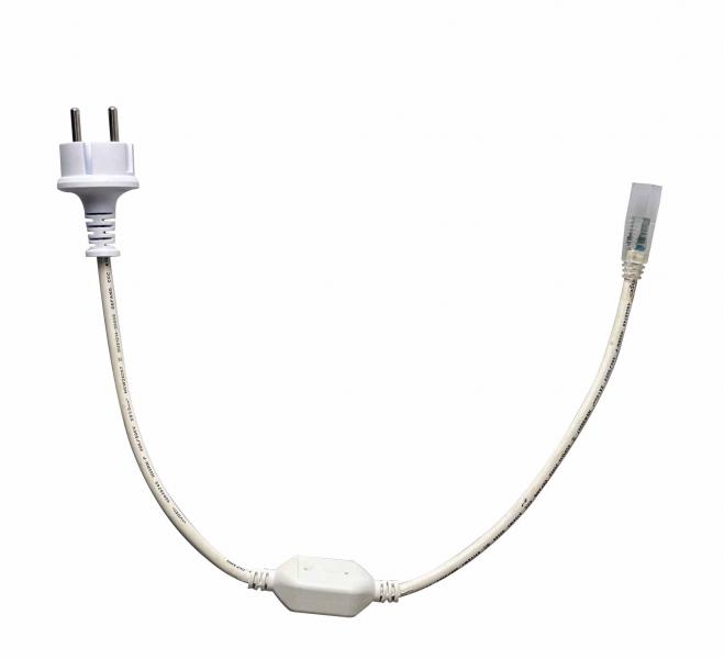 Photo CABLE D ALIMENTATION IP65 POUR RUBAN LED DE CHANTIER 50 METRES IP65 AVEC DEROULEUR 220V 5000K  L50050W. ACCESSOIRE INTERIEUR ET EXTERIEUR. STRIP LED | Ref : L50051W