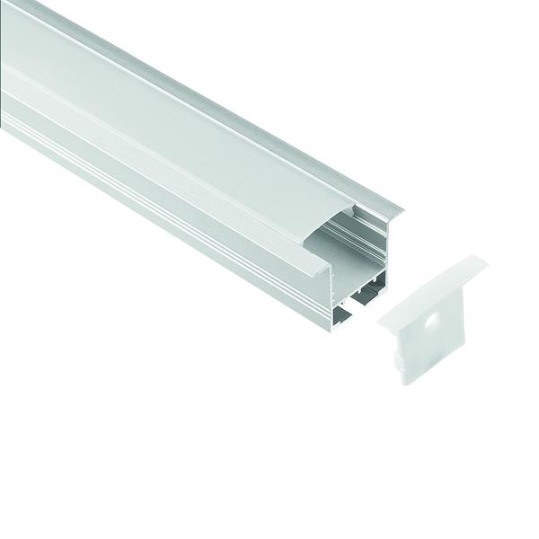 Photo Profil Alu 2M Blanc Encastr Placo LED | Ref : SISC-ALH-07-BL
