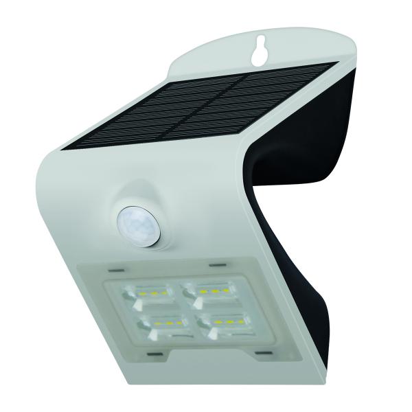 Photo Luminaire solaire 2W 260lm 4000k applique blanc LED | Ref : SO1