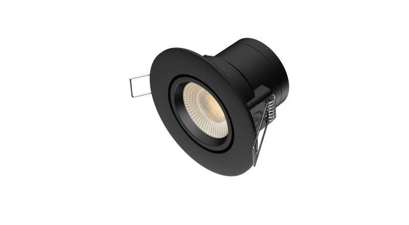 Photo DOWNLIGHT 5W CCT DIMMABLE NOIR ORIENTABLE 2700 . 3000 4000K. SPOT | Ref : UP012N