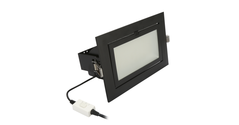 Photo ENCASTRE RECTANGULAIRE  NOIR 40W 3000-4000-6000K LED | Ref : UP040RCN