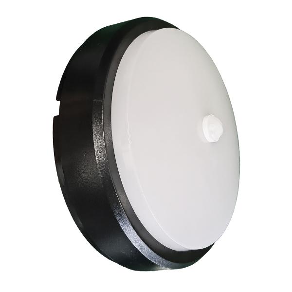 Vignette 2 produit Hublot LED 12W rond-noir- DETECTEUR INFRA ROUGE | Ref : HUB-RD-N-DETEC