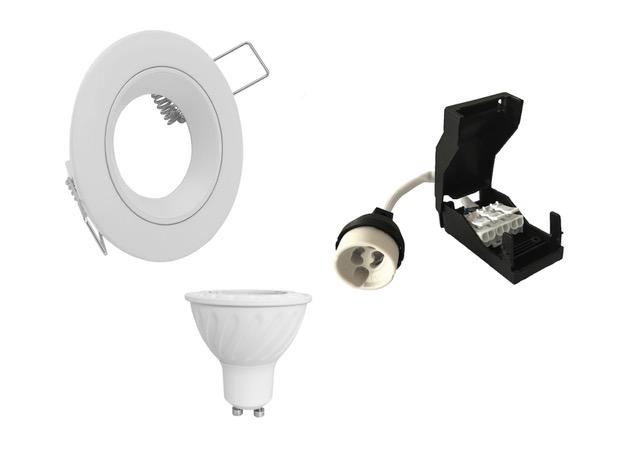 Vignette 2 produit KIT SPOT LED LUXE BLANC FIXE 3000K | Ref : KITSPBFL3