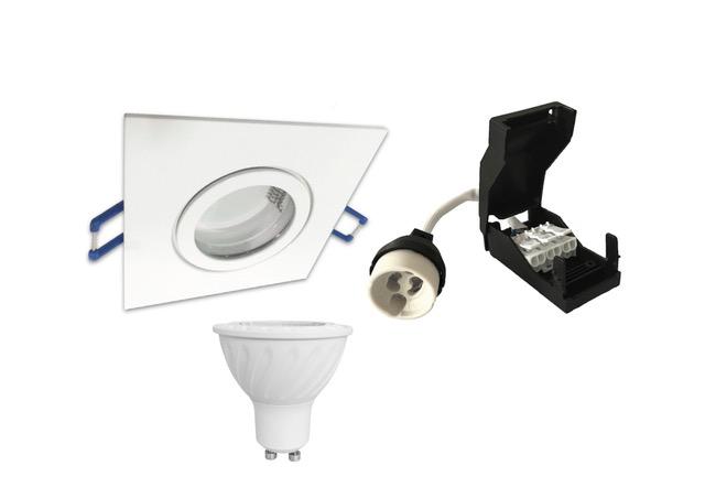 Vignette 2 produit KIT SPOT LED IP65 BBC BLANC CARRE 3000K DIMMABLE | Ref : KITSPCB3DIM