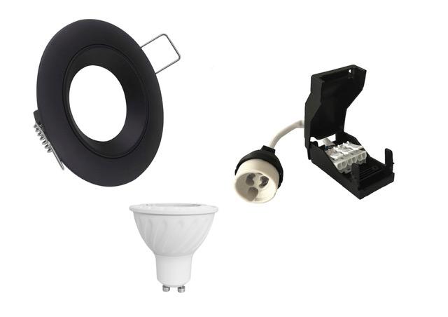 Vignette 2 produit KIT SPOT LED LUXE NOIR FIXE 4000K | Ref : KITSPNFL4