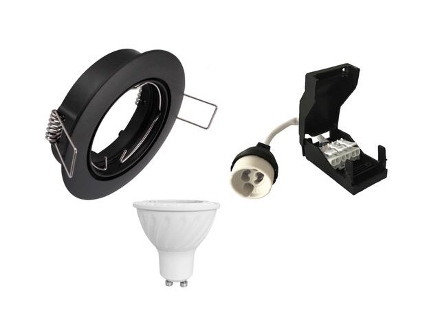 Vignette 2 produit KIT SPOT LED NOIR ORIENTABLE 3000K DIMMABLE | Ref : KITSPNO3DIM