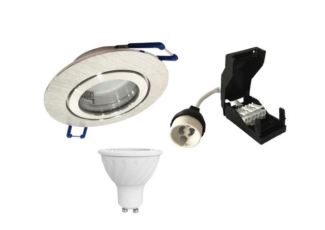 Vignette 2 produit KIT SPOT LED IP65 BBC ALU BROSSE ROND 3000K DIMMABLE | Ref : KITSPRAB3DIM