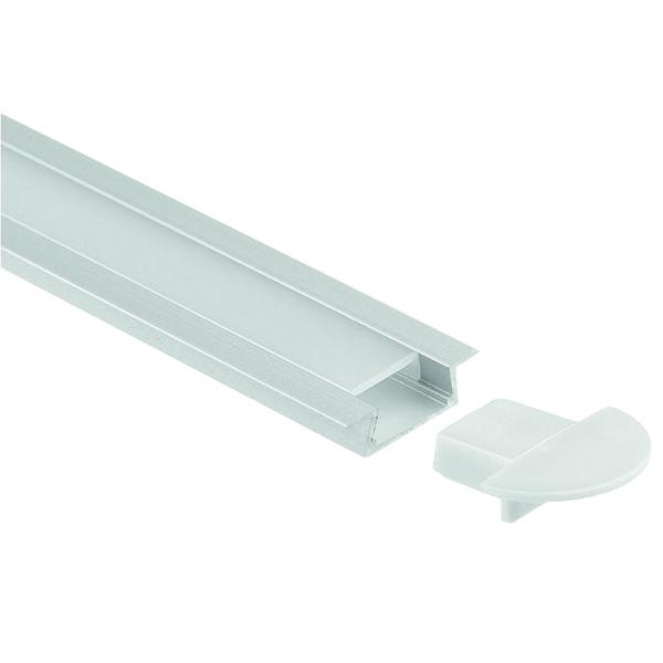 Vignette 2 produit Profil ALU 2M Blanc Encastr LED | Ref : SISC-ALH-02-BL