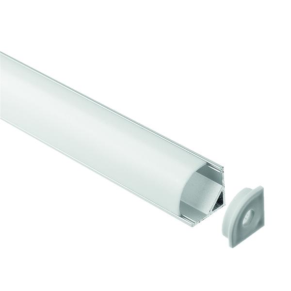 Vignette 2 produit Profil Alu 2M Angle Sailli LED | Ref : SISC-ALH-04-AL