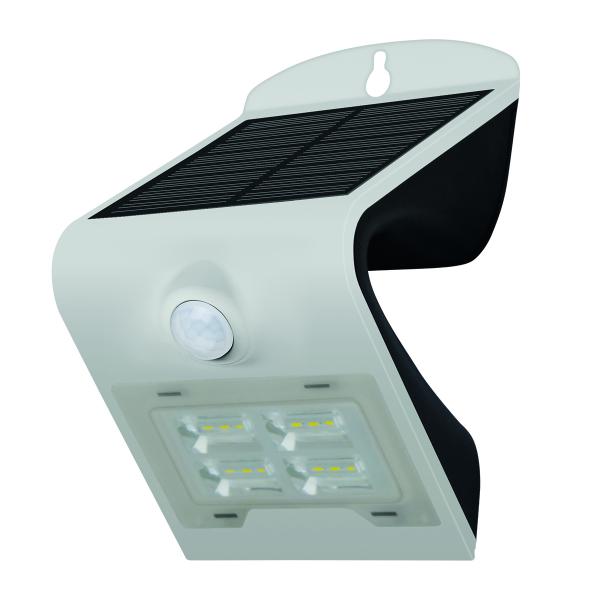 Vignette 2 produit Luminaire solaire 2W 260lm 4000k applique blanc LED | Ref : SO1