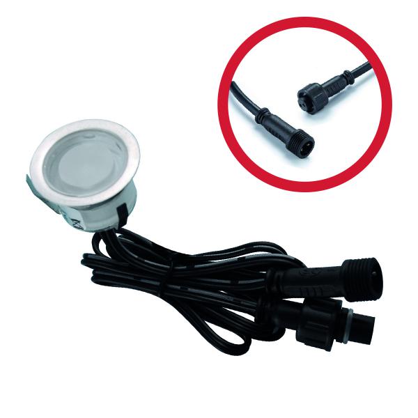 Vignette 2 produit Plug and play mini spot encastre 0,3W 3000k LED | Ref : SO121WW