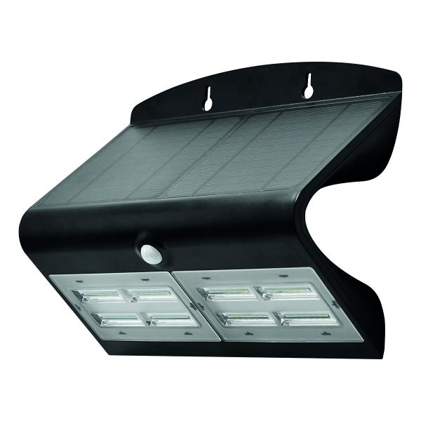 Vignette 2 produit Luminaire solaire 6,8w 740lm 4000k applique noir LED | Ref : SO6
