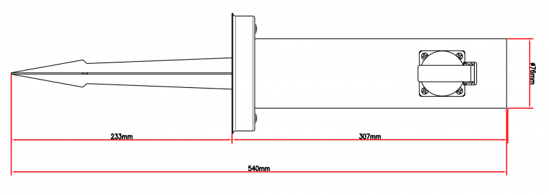 Vignette 3 produit Ref : BORNE PC | BORNE INOX 2 PC + PIQUET JARDIN