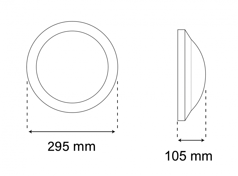 Vignette 3 produit Ref : HUB15B-PIR | Hublot Blanc 16W LED avec détecteur-IK10