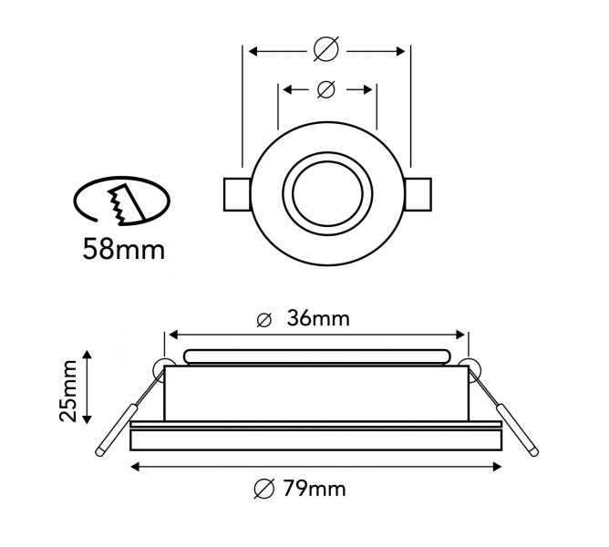 Vignette 3 produit Ref : KITSPBFL4 | KIT SPOT LED LUXE BLANC FIXE 4000K