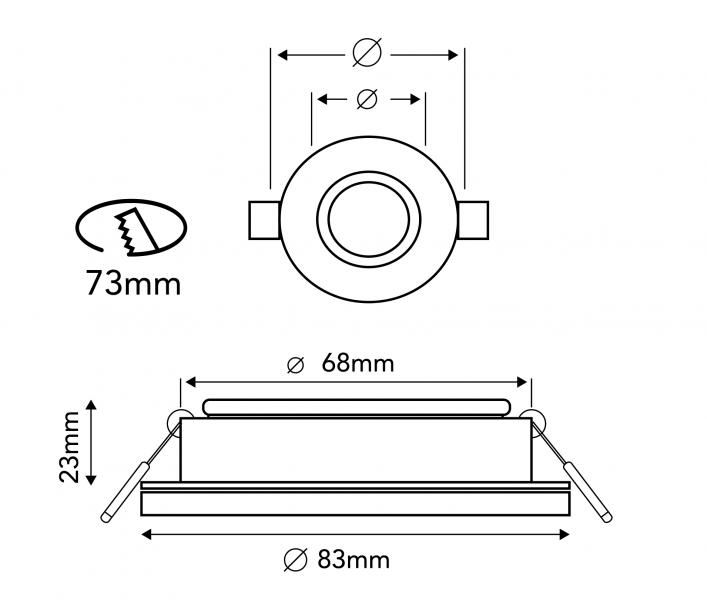 Vignette 3 produit Ref : KITSPNO3 | KIT SPOT LED NOIR ORIENTABLE 3000K
