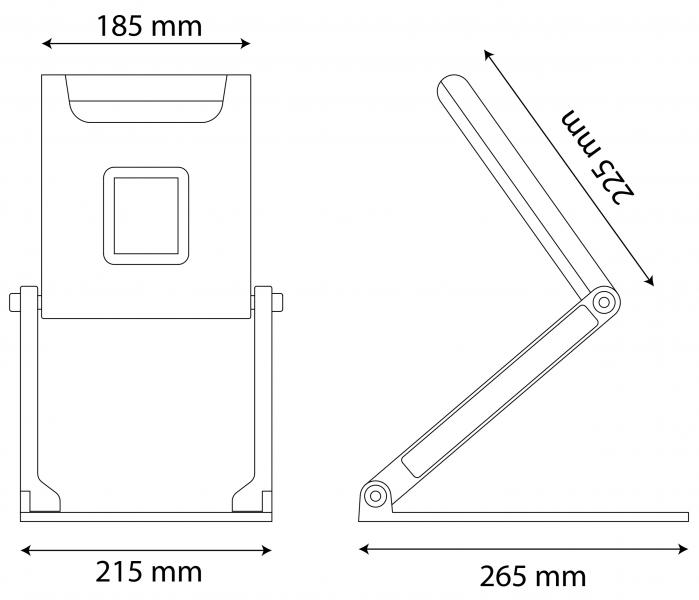 Vignette 3 produit Ref : L50021W | PROJECTEUR LED PLIABLE 20W RECHARGEABLE