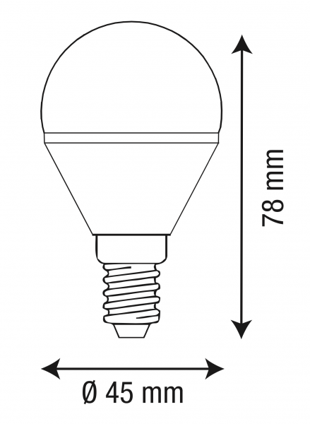 Vignette 3 produit Ref : L95108 | LAMPE, SOURCE, AMPOULE E14 LED 5W 4000K. 450lm