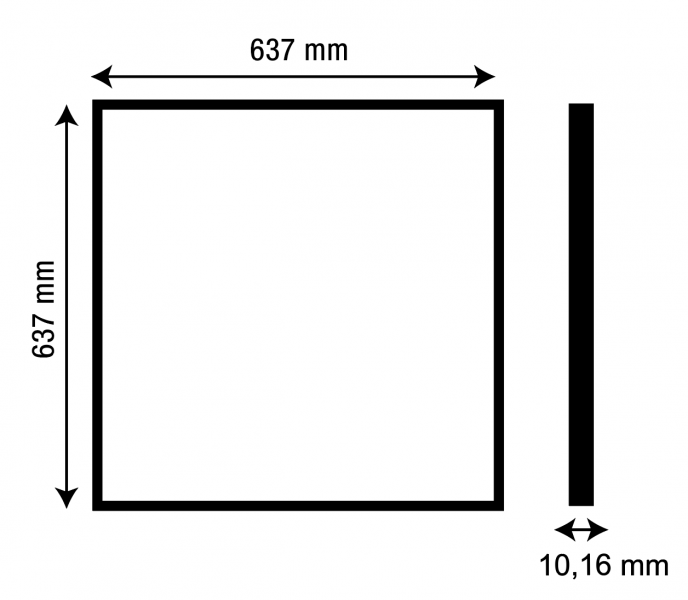 Vignette 3 produit Ref : SIKP001 | KIT PLACO DALLE LED 600X600 (EN ALUMINIUM. PERMET D\'INTEGRER DANS UN PLAFOND EN PLACO UNE DALLE LED) COMPATIBLE AVEC NOS GAMMES SIPLXXX ET NOTRE VIXXX. PANNEAU LED
