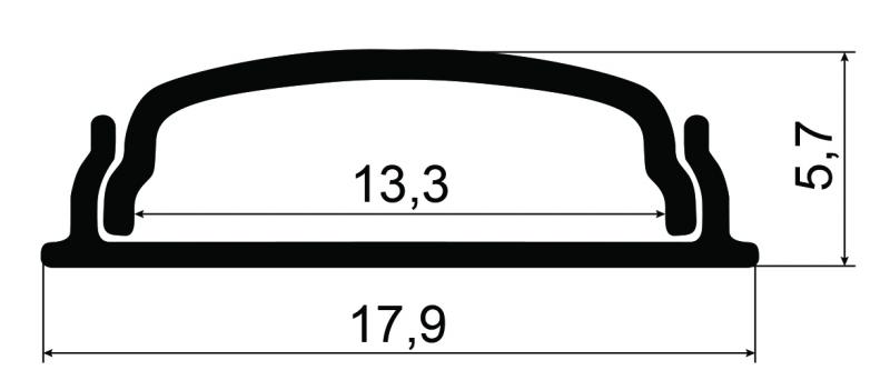 Vignette 3 produit Ref : SISC-ALH-10-AL | PROFIL ALU FLEXIBLE POUR STRIP. RUBAN LED. ACCESSOIRE INTERIEUR ET EXTERIEUR