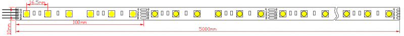 Vignette 3 produit Ref : SISNE-5050-RGB2-24V | Strip, ruban , galon led - 24VDC - IP65-14W-RGB