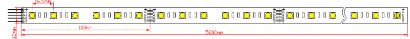 Vignette 3 produit Ref : SISNE-COUPE-5050-RGBW-24V | Strip, ruban , galon led - 24VDC - IP65-14W-RGBW-COUPE