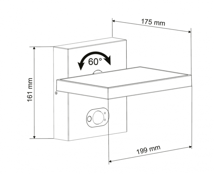 Vignette 3 produit Ref : SO33 | APPLIQUE SOLAIRE ANTHRACITE 200LM LED