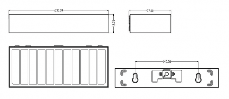Vignette 3 produit Ref : SO38 | applique solaire noire 800lm LED
