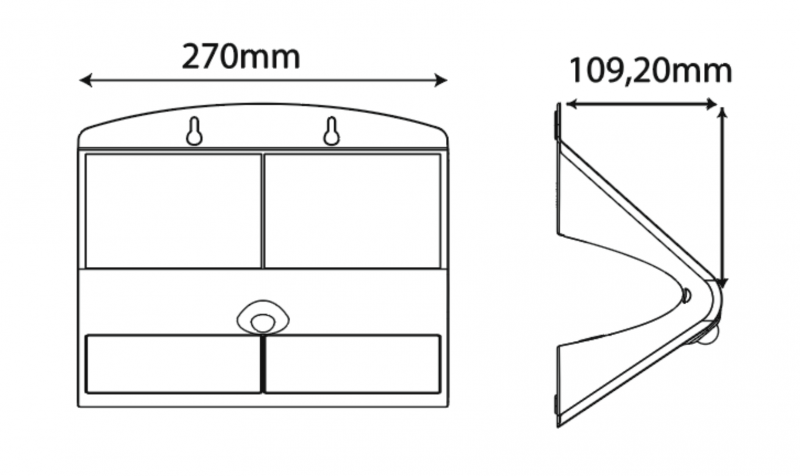 Vignette 3 produit Ref : SO6 | Luminaire solaire 6,8w 740lm 4000k applique noir LED