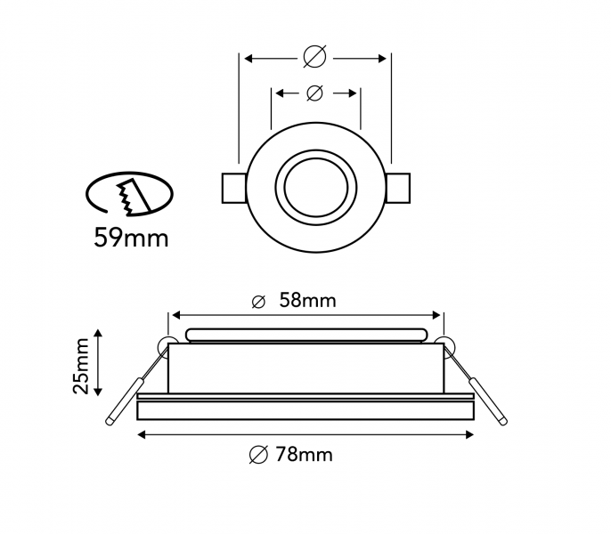 Vignette 3 produit Ref : SPNF | SPOT FIXE NOIR + DOUILLE GU10 3X2 AUTOMATIQUE LED
