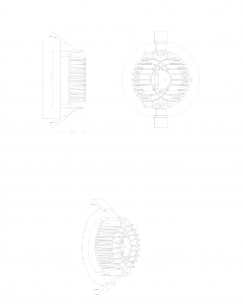 Vignette 3 produit Ref : UP024 | SPOT. DOWNLIGHT LED 13W TROIS COUL (LIVRE AVEC SON DRIVER) IP65. IK08. AVEC CHANGEMENT DE COULEUR 3000K-4000K-6000K. BBC. RT2012