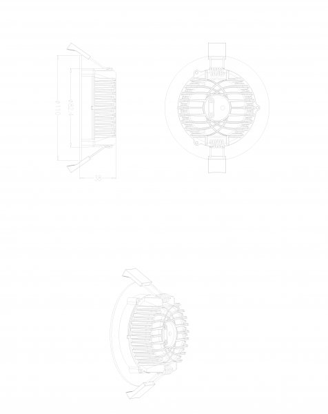 Vignette 3 produit Ref : UP024 | DOWNLIGHT 13W TROIS COUL LED