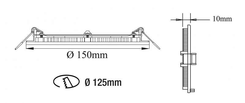 Vignette 3 produit Ref : UP030 | 4000K DOWNLIGHT ULTRA SLIM 7W prismatique LED