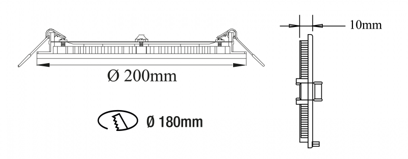 Vignette 3 produit Ref : UP032 | Downlight ultra thin 16W 4000K prismatique LED