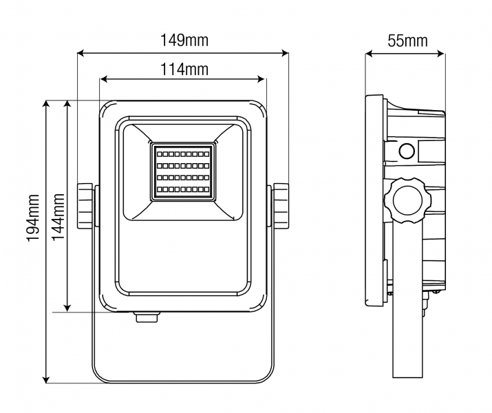 Vignette 3 produit Ref : XY05758 | Projecteur Noir 15W 1500LM 3000-4000-6000K LED