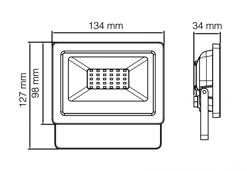 Vignette 3 produit Ref : XY20NR2700 | PROJECTEUR LED 20W NOIR 2700K (GAMME RSIDENTIEL SLIM)