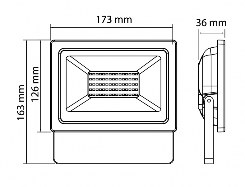 Vignette 3 produit Ref : XY30BL | Projecteur 30W blanc 4000k LED