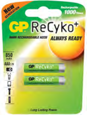 IN HOUSE LED Blister de 2 piles rechargeables recyko 201074