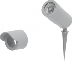 IN HOUSE LED 4000k - 24w spot piquet led alu gris - ip67 exterieur - 220v  - ik6 EN244AL