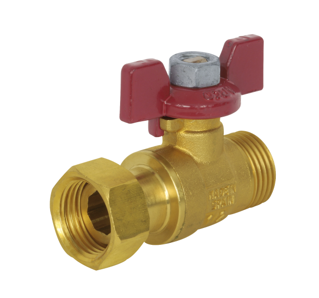 Photo Mini vanne a sphere couleur laiton PN16 | Ref : 02290