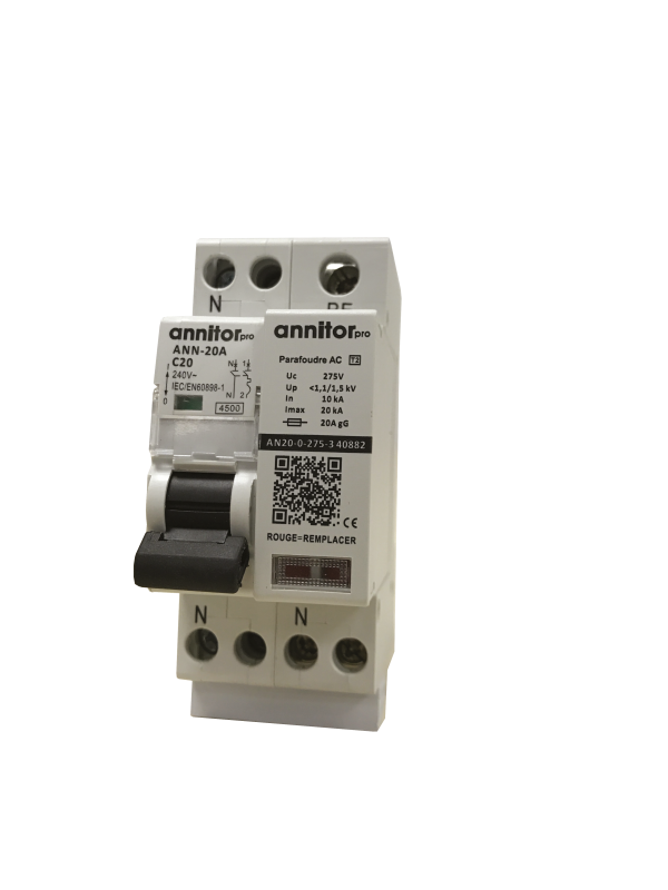 Photo Parafoudre Type 2 modulaire autoprot�g� | Ref : ANP40+