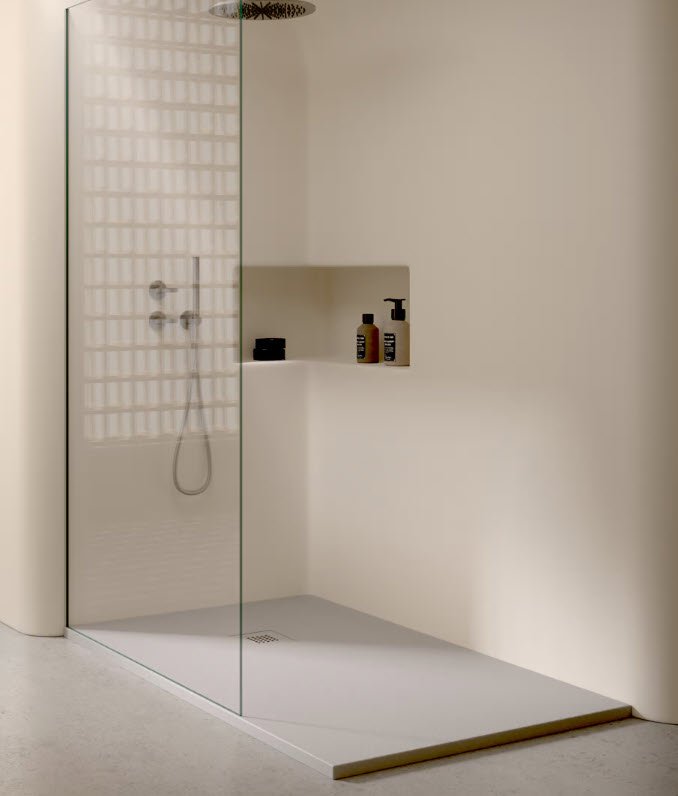 Photo RECEVEUR RESINE CLASSIC BASALTO PERGAMO 80X120 GRILLE PRG - SH | Ref : M9928012902