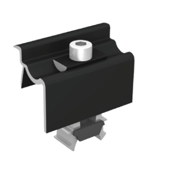 Photo UNIVERSAL END CLAMP ONEEND, BLACK ANODIZED | Ref : 2002589